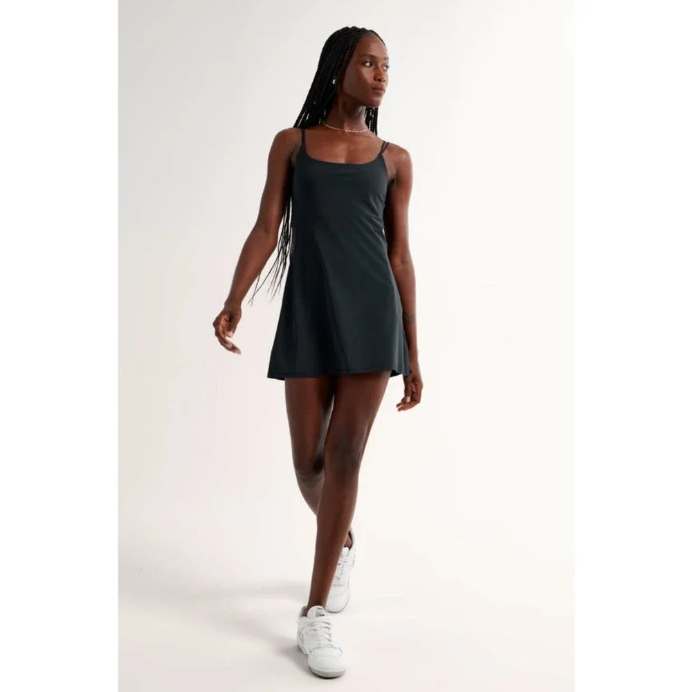 Abercrombie & Fitch Black Midi Dress - Picture 2 of 12